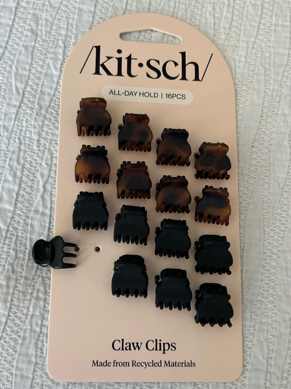 Kitsch Mini Claw Clips – Black & Tortoiseshell (16 pcs)